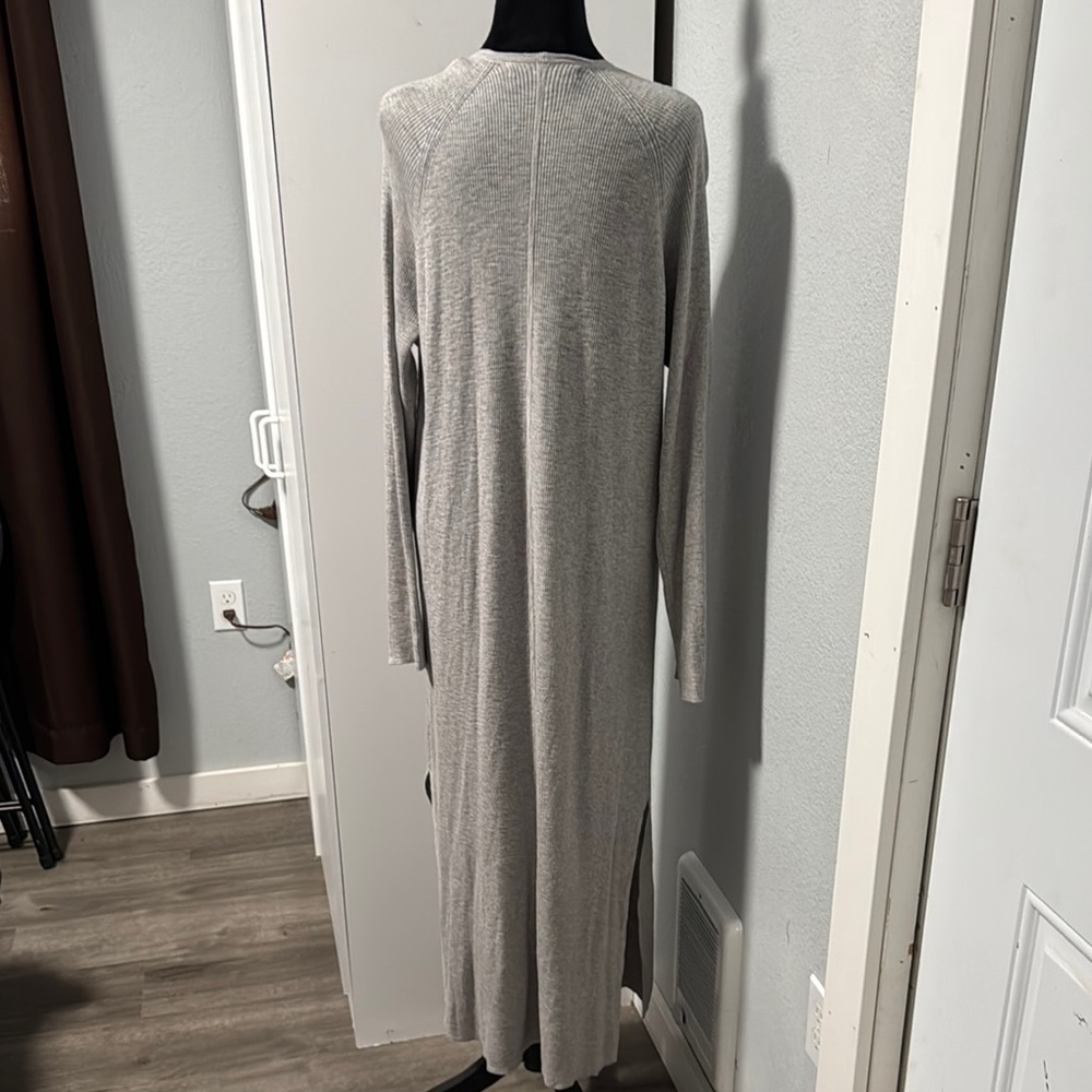 360 Sweater Light Gray Long Cardigan - Picture 4 of 5
